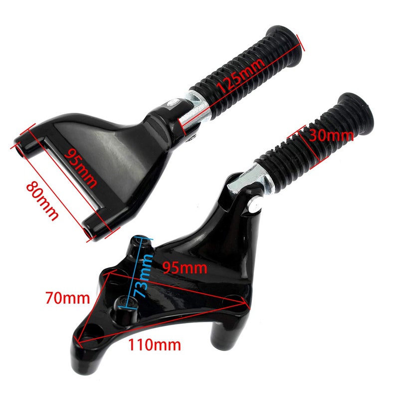 HDBUBALUS Motorcycle Rear Passenger Foot Pegs Footpegs Foot Rests Pedal & Mount Fit for Harley Sportster Iron XL 883 1200 Forty Eight Seventy Two 2014-2022 - Image 4